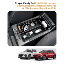 2025 Crosstrek Center Console Organizer - For 2024-2025 Subaru Crosstrek Double Layer Center Console Organizer Box - 2024-2025 Crosstrek(Premium/Sport/Limited/Wilderness)&2024 2025 Impreza Accessories