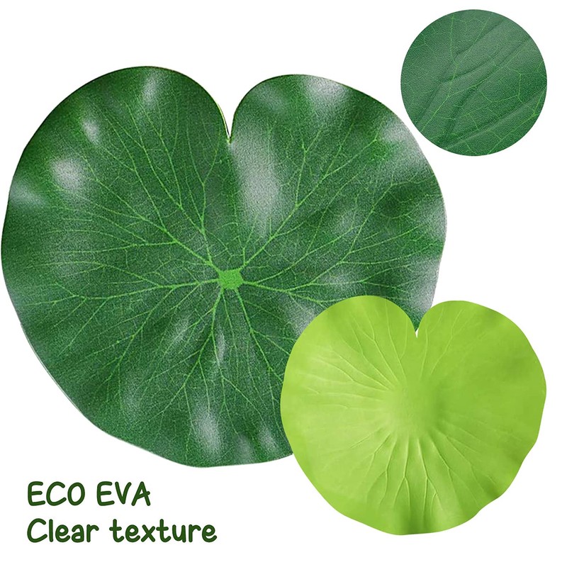 WhistenFla Floating Lily Pads for Ponds, 6Pcs Realistic Lily Pads