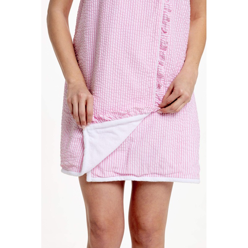 Bella il Fiore Seersucker Spa Wrap (Pink)