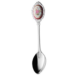 Takakuwa Metal Rim Rose Teaspoon, Silver 002573