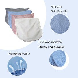 GZFQJJ Tracheotomy Dust Cover Throat Curtain Neck Stoma Protection Adjustable Breathable Tracheal Shield for Tracheotomy Care -Double Layer (Pink+White+Gray+Blue)