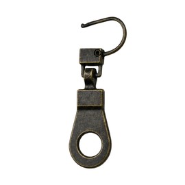 ROKEL Zipper Pull Replacement – 1 Pack Metal Antique Brass Detachable Zip Puller Tab Repair & Pull Cord Extender for Jackets, Pants, Backpacks, Luggage, Suitcase & Bags (Metal Antique Brass, 1 Pack)