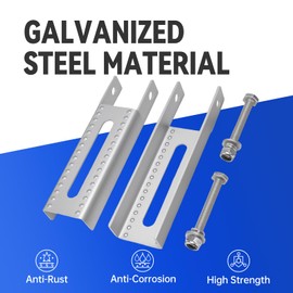 Racewill 8" Boat Trailer Vertical Bunk Bracket for Carpeted Guide