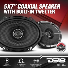 DS18 ZXI-574 Elite 5x7 Inches 2-Way Coaxial Car Speakers with Kevlar Cone 210 Watts 4-Ohm (2 Speakers)