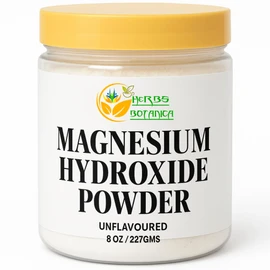 Herbs Botanica Polvo de hidróxido de magnesio de 8 oz. Magnesio en polvo fino para uso en bricolaje, desodorante, pasta de dientes y manualidades.... 