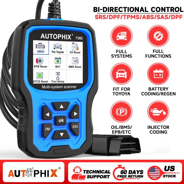 AUTOPHIX For Toyota All System OBD2 Scanner Diagnostic Tool ABS
