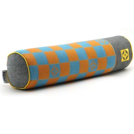 Edomi Cylindrical Buckwheat Pillow for Side Sleepers, Neck Roll Pillow Adjustable Firm Round Cervical Cylinder Pillow for Back Sleeper (16x4 Inch, Blue)