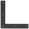 6 Pcs Black Flat L Bracket, 9½" Steel Mending Plate