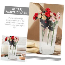 BIUDECO Waking Flower Bucket Clear Acrylic Vase for Flower Storage and Easy to Clean Decor for Floral Arrangements and Professional Use