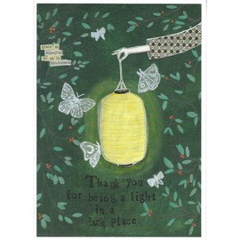 Curly Girl - Greeting Card - Thank You for Being a Light in a Dark Place
