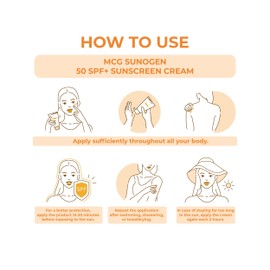 McG Sunogen Natural Sunscreen SPF 50 with Shea Butter Oil, Vitamin - Sun Cream for Face Women, UVA&UVB, Anti-Aging Ultra Protection Hydrating for All Skin Types