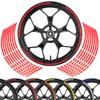 Area1 Motorcycle Scooter Wheel Rim Sticker 15-25 Inch Red Set