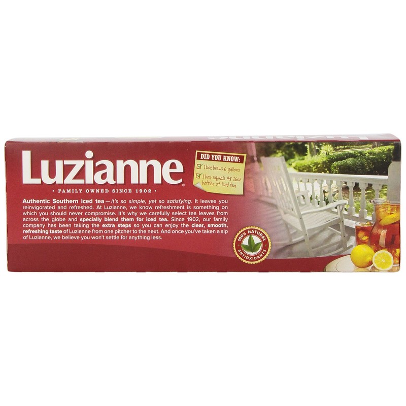 Luzianne Iced Tea, Family Quart Tea Bags, 24-Count Boxes (Pack