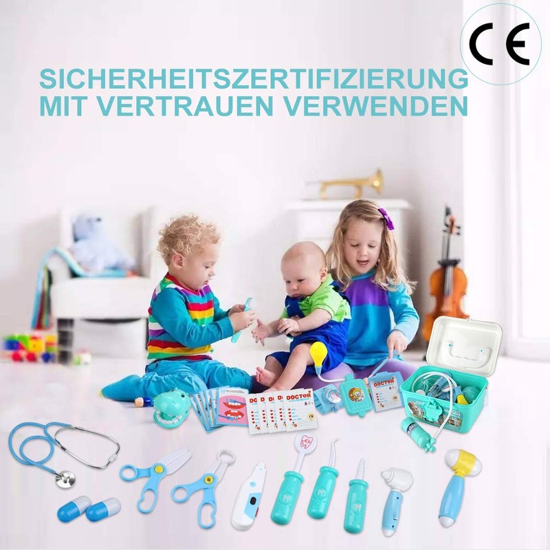 Anpro 46-Piece Doctor's Case Medical Toy Role Play Toy Set,