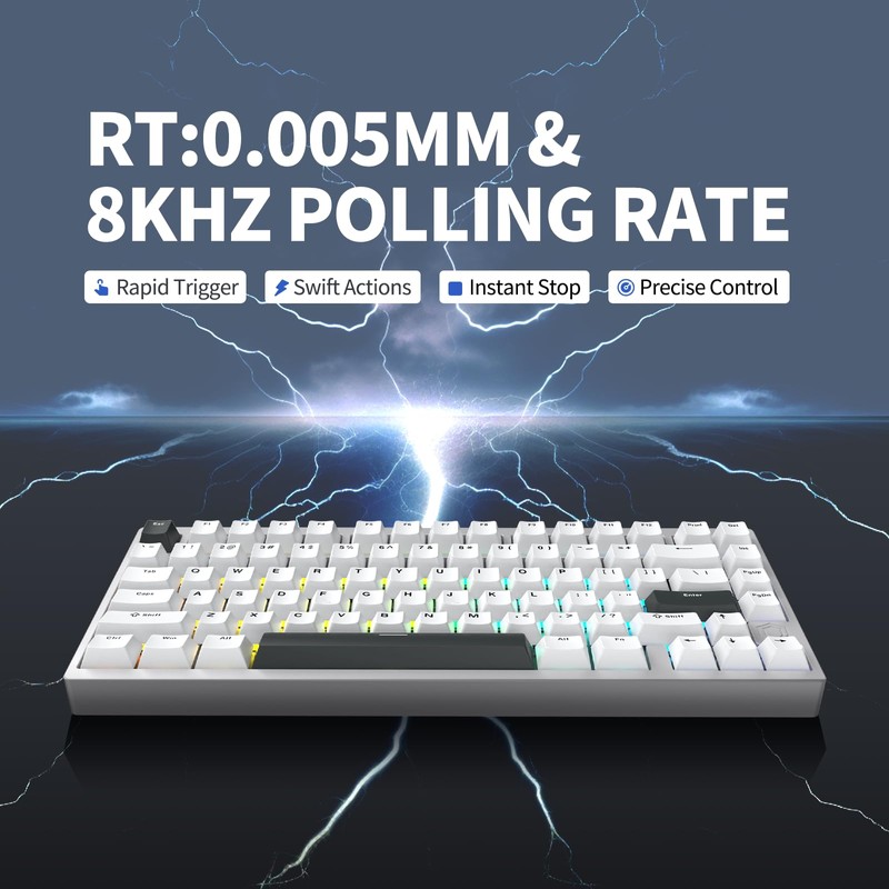 IROK MG75PRO 81 Keys Wired Magnetic Switch Mechanical Keyboard, Hall