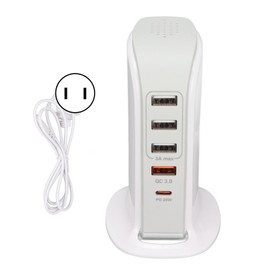 Phone Charging Stand Adapter USB Charging Station Multi Port Charging Tower Stand Fast Charging for Mobile Phone US Plug