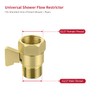 Water Flow Control Valve Brass Shut Off Valve,Brushed Brass Adjustable