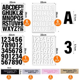 Asaisimg 14 Sheets 588 Pcs Iron on Letters and Numbers, with 8 Pcs labels, 2 Inch Iron on Vinyl Letters for Clothing, Heat Transfer Letters with A-Z PU Alphabets Sticker, Iron Letters for Fabric