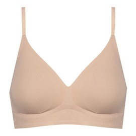 Mey Simply Better Invisibles Women's Triangle Bra: Bralette Shape, Non-Wired, Smooth Covered Pads, Adjustable Straps, Extra Flat Stitches, Glued, Cream tan, M