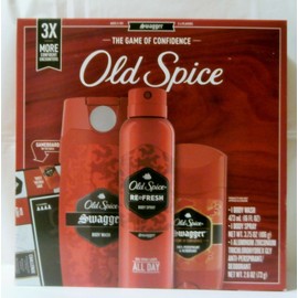 Old Spice ReFresh Swagger Body Wash 16oz Body Spray 3.75 oz Deodornt 2.6oz 1 SET