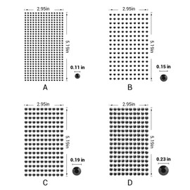 12 Sheet Black Rhinestone Stickers - Round, Gartful 2790 PCS Self Adhesive Gem Sticker, Sticky Crystal Jewelry Gemstone for DIY Arts Crafts, Scrapbook Embellishments, Body, Nail, 4 Sizes(3, 4, 5, 6mm)