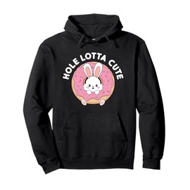 Kawaii Bunny Hole Lotta Cute Rabbit Donut Lover Women Girls Pullover Hoodie