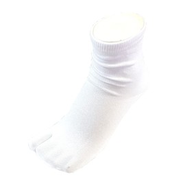 Tabiya Women's Anti-bacterial Deodorizing Crew Length Tabi Socks (Women's Made in Japan) 8.7 - 9.8 inches (22 - 25 cm), white