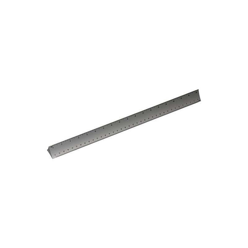 Alumicolor 3000 Series 12-Inch Silver Hollow Aluminum Triangular Engineer Scale
