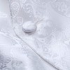 HISDERN Men's Paisley Floral Jacquard Waistcoat, Tie, Pocket Square/Handkerchief Set,