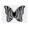 'Stripy Butterfly' Temporary Tattoo - Water Resistant, Skin-Safe, Non-Toxic Transfer