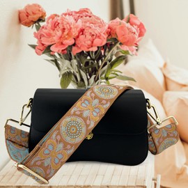 GINJKGO Purse Straps Replacement Crossbody - Bag Straps for Purses Changeable, Wide Crossbody Shoulder Strap for Purses Embroidery