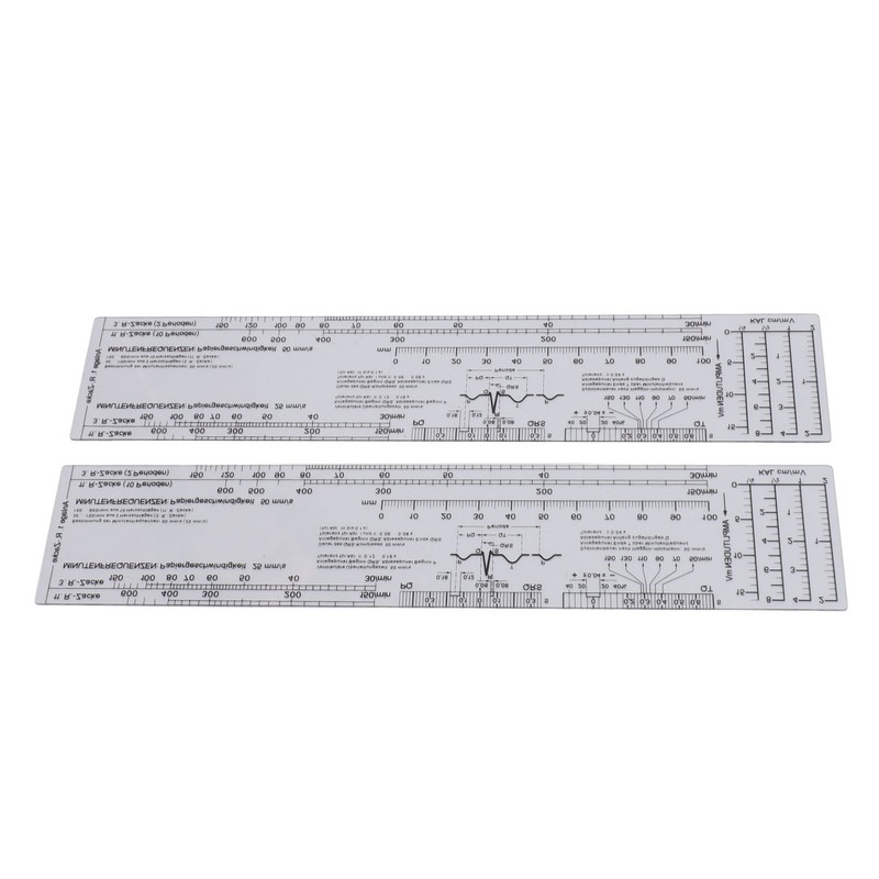 2 Sets EKG Calipers and EKG Ruler Combination Set Electrocardiogram