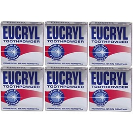 x6 Eucryl Smokers Tooth Powder Original 50g