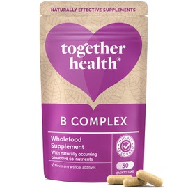 B-Vitamin Complex – Together Health – Whole Food Nutrients - 8 Essential B Vitamins - Vitamin C – Vegan Friendly – Made in The UK – Pack of 3 – 90 Vegecaps