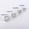 Vankula 2PCS Cubic Zirconia Ear Tunnels Plugs 316L Stainless Steel