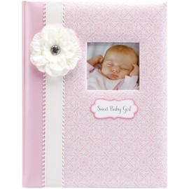 C.R. Gibson Pink and White 'Sweet Baby Girl' Bound First Five Years Baby Book, 64pgs, 10'' W x 11.75'' H