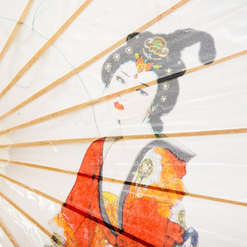 THY COLLECTIBLES Rainproof Handmade Chinese Oiled Paper Umbrella Parasol 33"