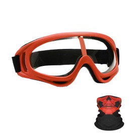 Jomixa Safety Goggles Protective Goggles Compatible with Nerf Guns for Kids &Teens, Team Color Options (Red)
