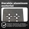 UKIAF 12 Inch Black Frosted Aluminum Material Shower Niche Shelf