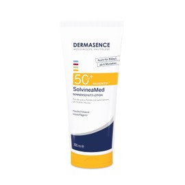DERMASENCE SolvineaMed Sun Protection Lotion SPF 50plus, 200 ml, Waterproof, for the Whole Family with Very High UV Protection Level, Also Suitable for Babies from 6 Months