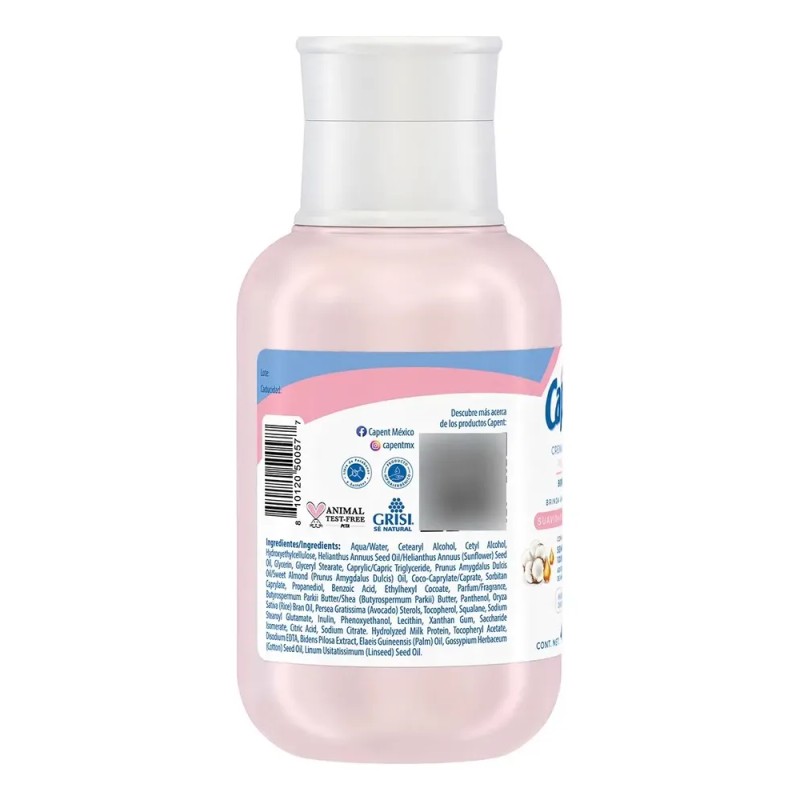 Capent, Crema Corporal Bebés Y Niños, Piel Normal, 400 Ml
