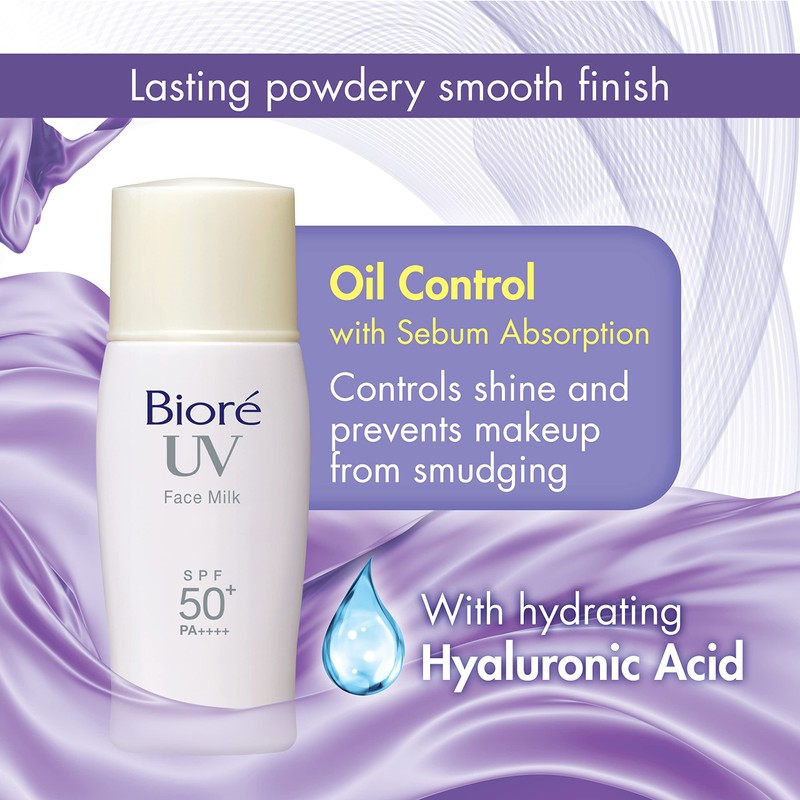Biore Smooth UV Perfect Face Milk, SPF 50+, PA+++, 1.1