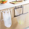 Under Cabinet Trash Bag Rack, Foldable Space Saving Hanging Trash