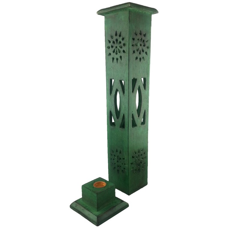 Magrathea Incense Tower Green Weathered Wood/ Wooden Cone & Stick