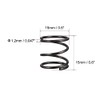 TA-VIGOR 10Pcs Extended Compressed Spring, 1.2mm Wire Dia, 15mm OD,