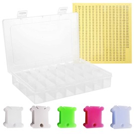 Embroidery Thread Organiser Set,302pcs Embroidery Colored Floss Bobbins Set,Embroidery Thread Storage,Cross Stitch Accessories,Support for Embroidery Floss,for DIY Craft Sewing(7.68x5.12x1.38inch)