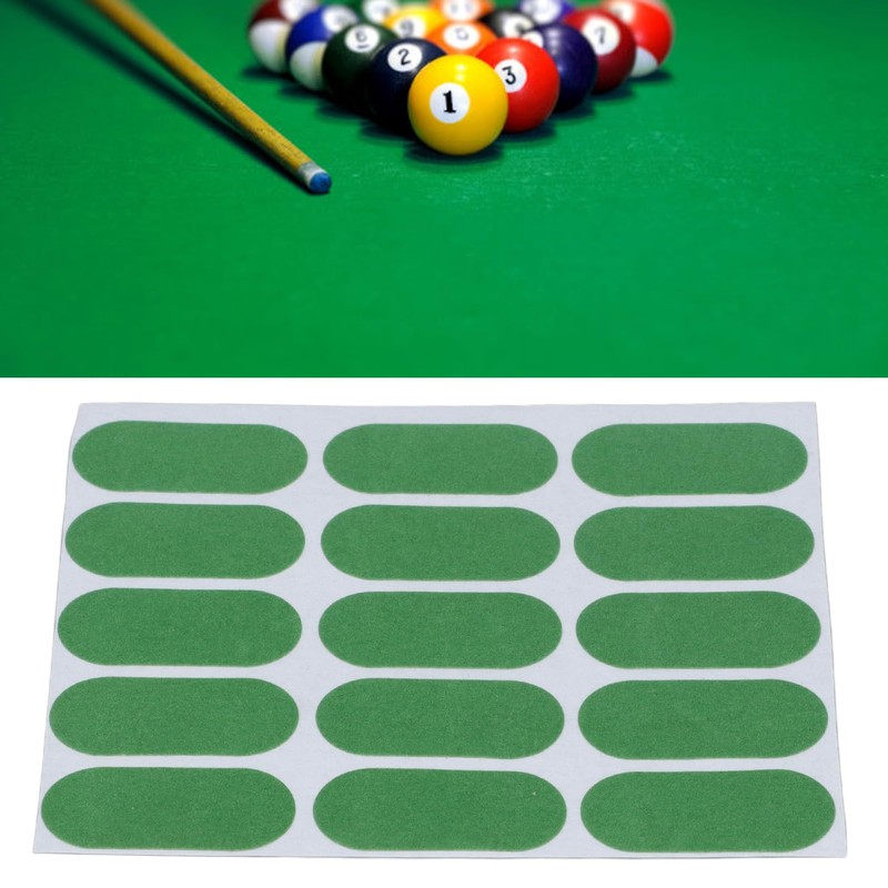 Sunicon Billiard Repair Patches, Billiard Cloth Repair Stickers 15Pcs/1 Sheet