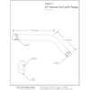 Westbrass D301-1-12 1/2" IPS x 8" Wall Mount Shower Arm