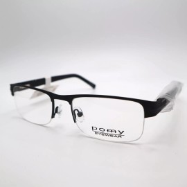 POMY EYEWEAR 1 Unit NEW POMY EYEWEAR 137 MATTE BLACK EYEGLASSES UNISEX FRAMES 52-18-135