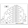 32 Player Erasable Blind Draw Double Elimination Tournament Bracket Chart